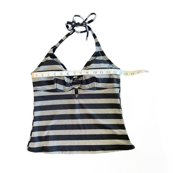 VTG Ocean Dream Metallic Striped Tankini Top - Picture 4 of 7